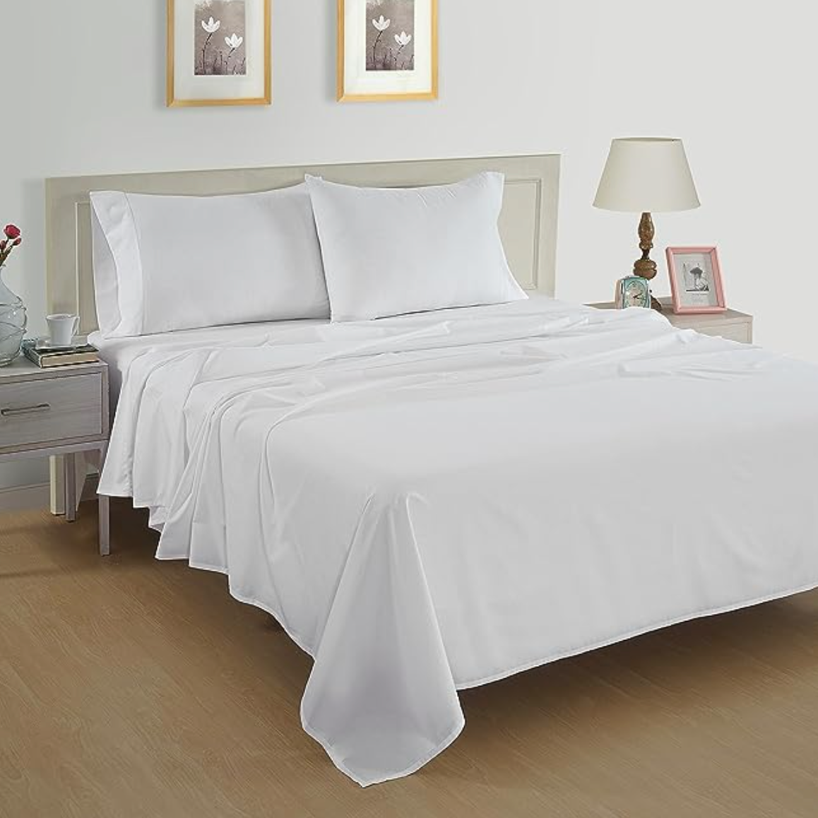 Lane Linen 100% Organic Cotton Sheets Set